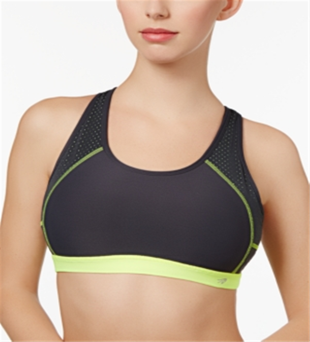Ideology Women's Mid Impact Racerback Bra Black Size Medium
