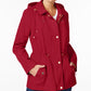 Charter Club Women's Water Resistant Hooded Anorak Jacket Red Size Petite Small