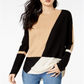 INC International Concepts Women's Colorblocked Sweater Brown Size X-Large