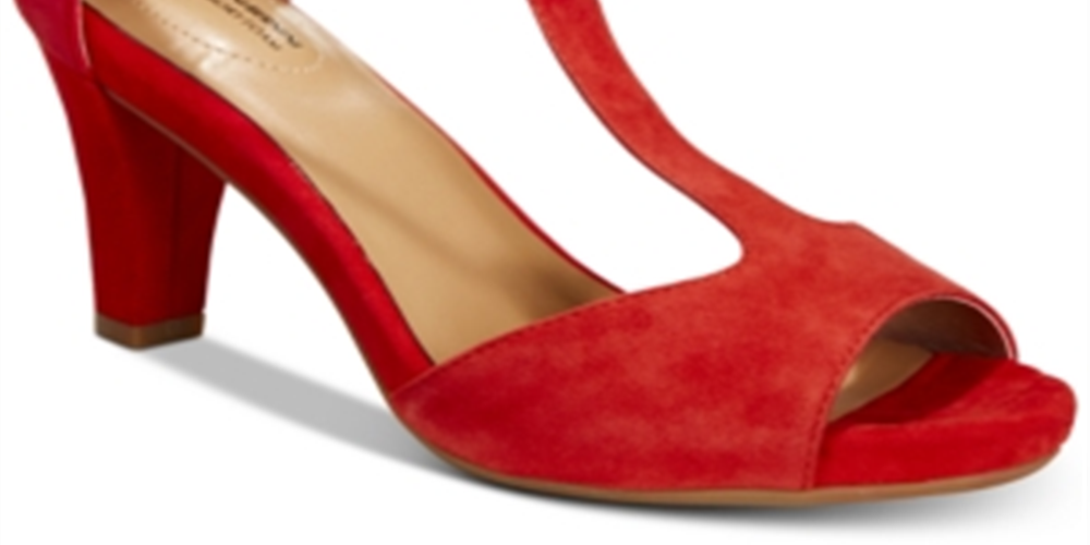 Giani Bernini Women's Claraa Memory Foam Dress Sandals Red Size 5.5