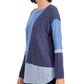 INC International Concepts Women's Colorblocked Sweater Blue Size Petite XL