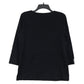 Karen Scott Women's Neck Inset Cotton Grommet Top Black Size Medium