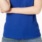 INC International Concepts Women's Illusion Trim Tank Top Blue Size Petite Small