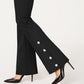 INC International Concepts Women's Embellished Bootcut Pants Blue Size 6