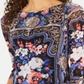 Charter Club Women's Scarf Print Knit Top Black Size Large