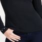 INC International Concepts Women's Embellished Long Sleeve V Neck Top Black Size XX-Large