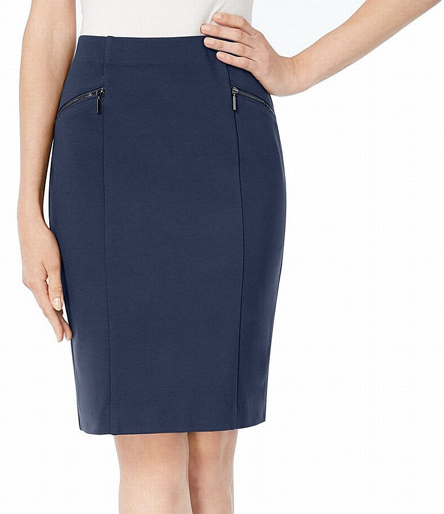 Alfani Women's Ponte Pencil Skirt Blue Size 14