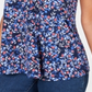 Charter Club Women's Dolman Sleeve Paisley Print Top Blue Size X-Large