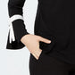 Charter Club Women's Tie Detail Sweater Black Size Petite Small