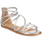 Material Girl Women's Westley Gladiator Sandals Gray Size 6.5 M