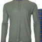 Isotoner Signature Men's Sleep Thermal Top Pant Set Blue Size Large