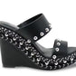 Charles By Charles David Women's Humble Platform Wedge Sandal Black Size 5 M
