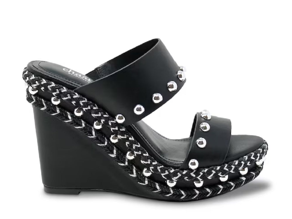Charles By Charles David Women's Humble Platform Wedge Sandal Black Size 5 M