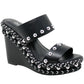 Charles By Charles David Women's Humble Platform Wedge Sandal Black Size 5 M