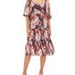Sachin & Babi - Jamie Ikat Floral Print Midi Dress