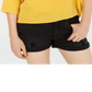 BCX Juniors' Crepe Boxy Necklace Top Yellow Size Large