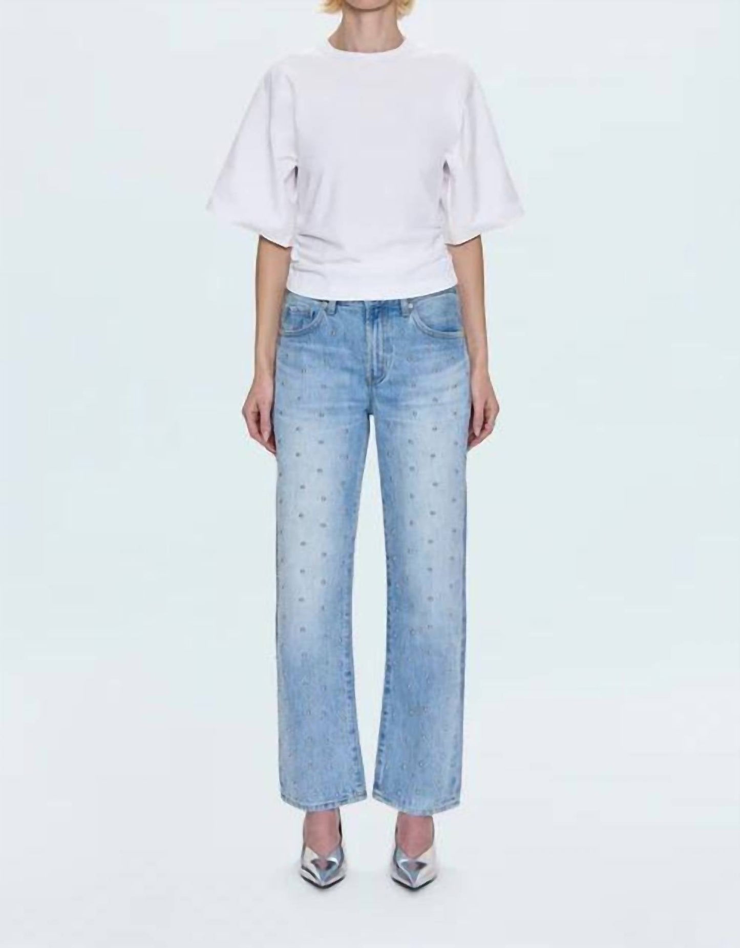 Pistola - Lexi Mid Rise Bowed Straight Jean