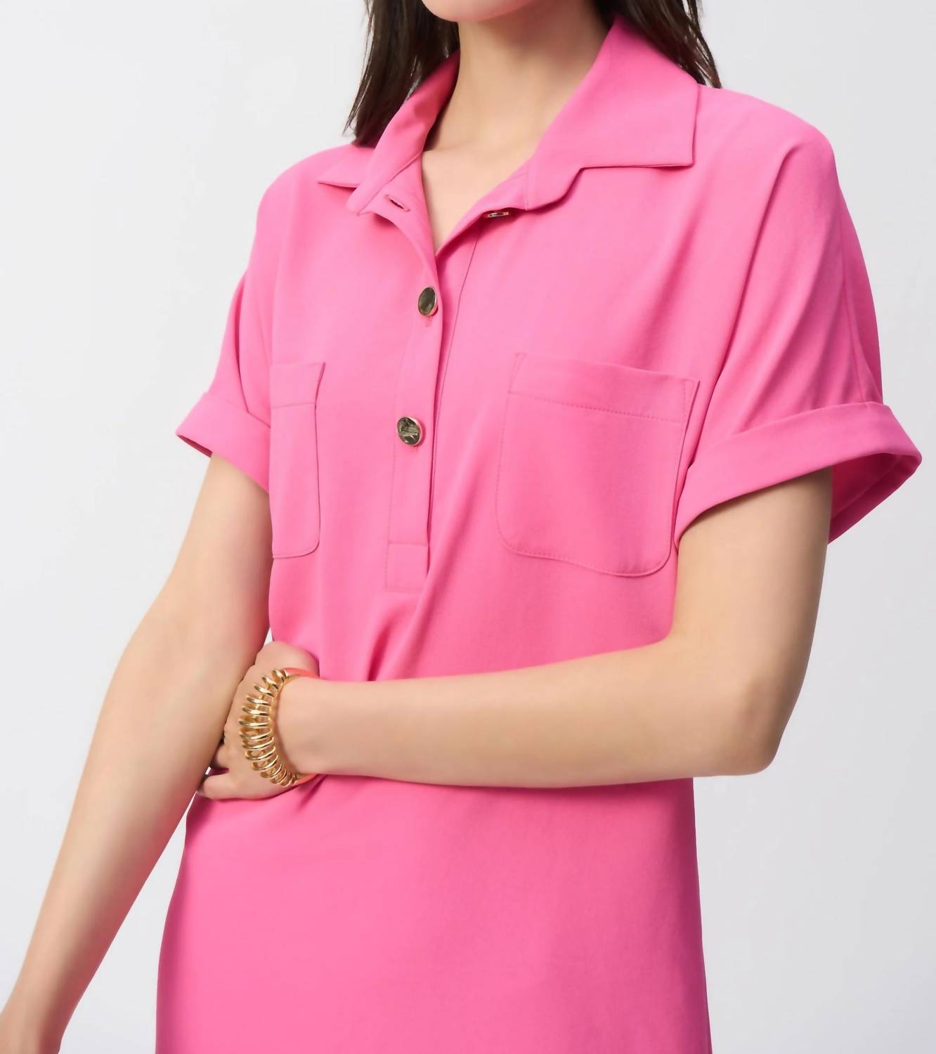 Joseph Ribkoff - Woven Polo Shirt Dress