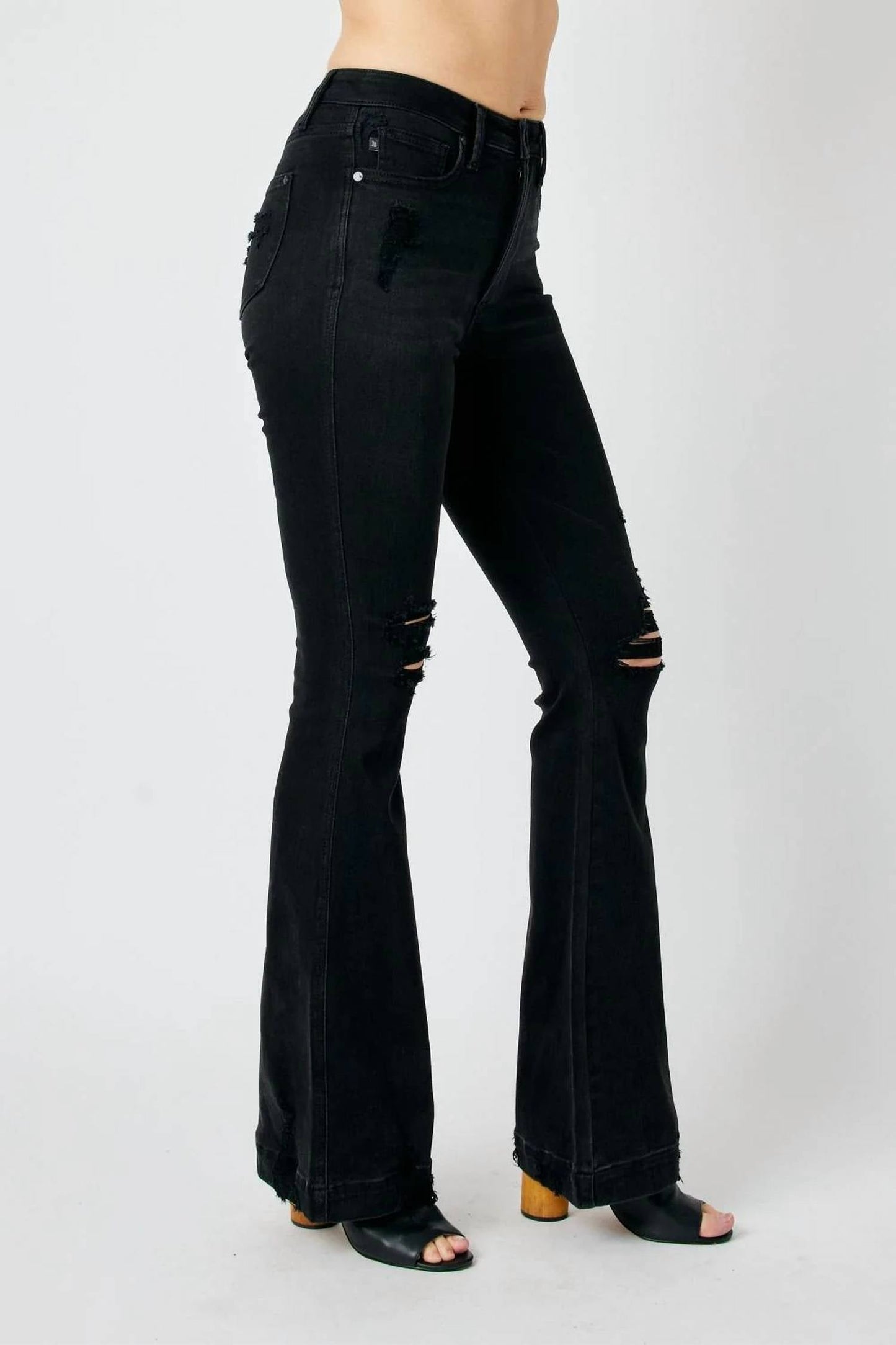 Judy Blue - High Waist Tummy Control Destroy Flare Jeans