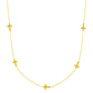 14k Yellow Gold Chain Necklace with Cross Stations
