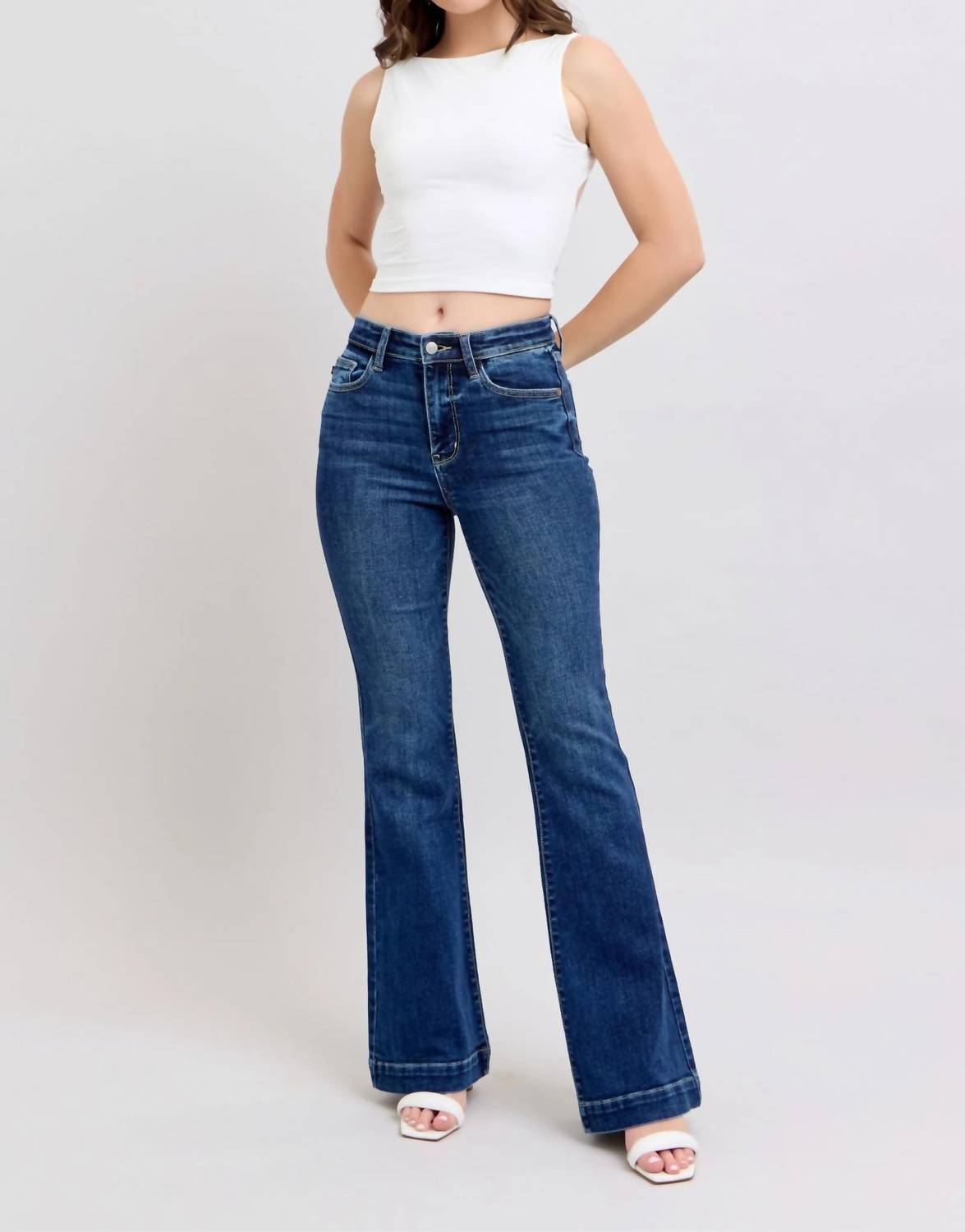 Judy Blue - High Waist Trouser Flare Jeans