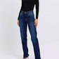 Judy Blue - Med Rise Straight Leg With Fray Hem Jean