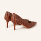 Ralph Lauren - Women's Lanette Croc Print Pumps Sandal