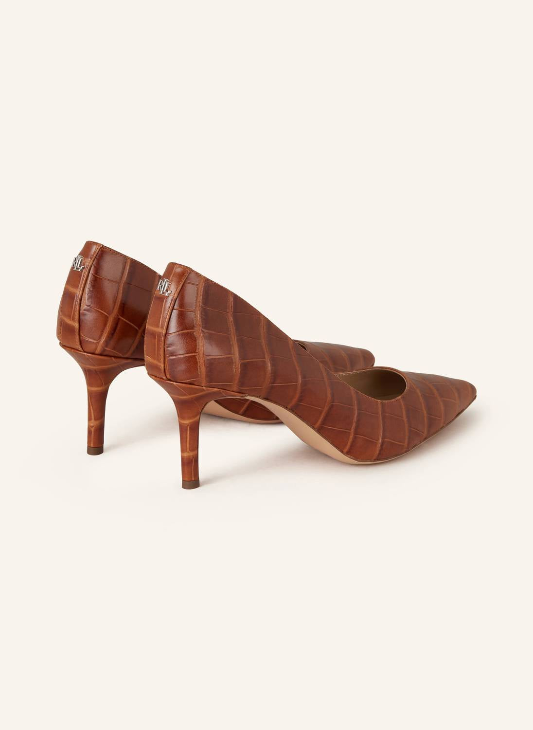Ralph Lauren - Women's Lanette Croc Print Pumps Sandal