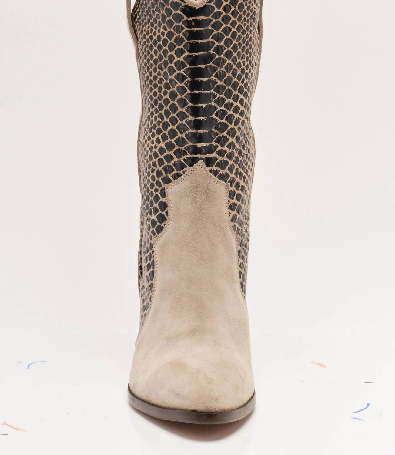 Free People - Women's Snakeskin Feather Heel Boot