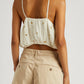 Free People - Virgo Bead-embellished Chiffon Tank