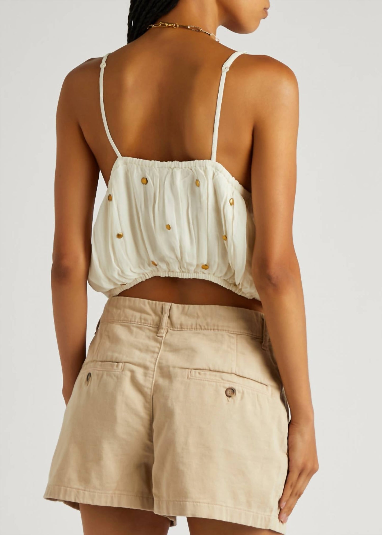Free People - Virgo Bead-embellished Chiffon Tank