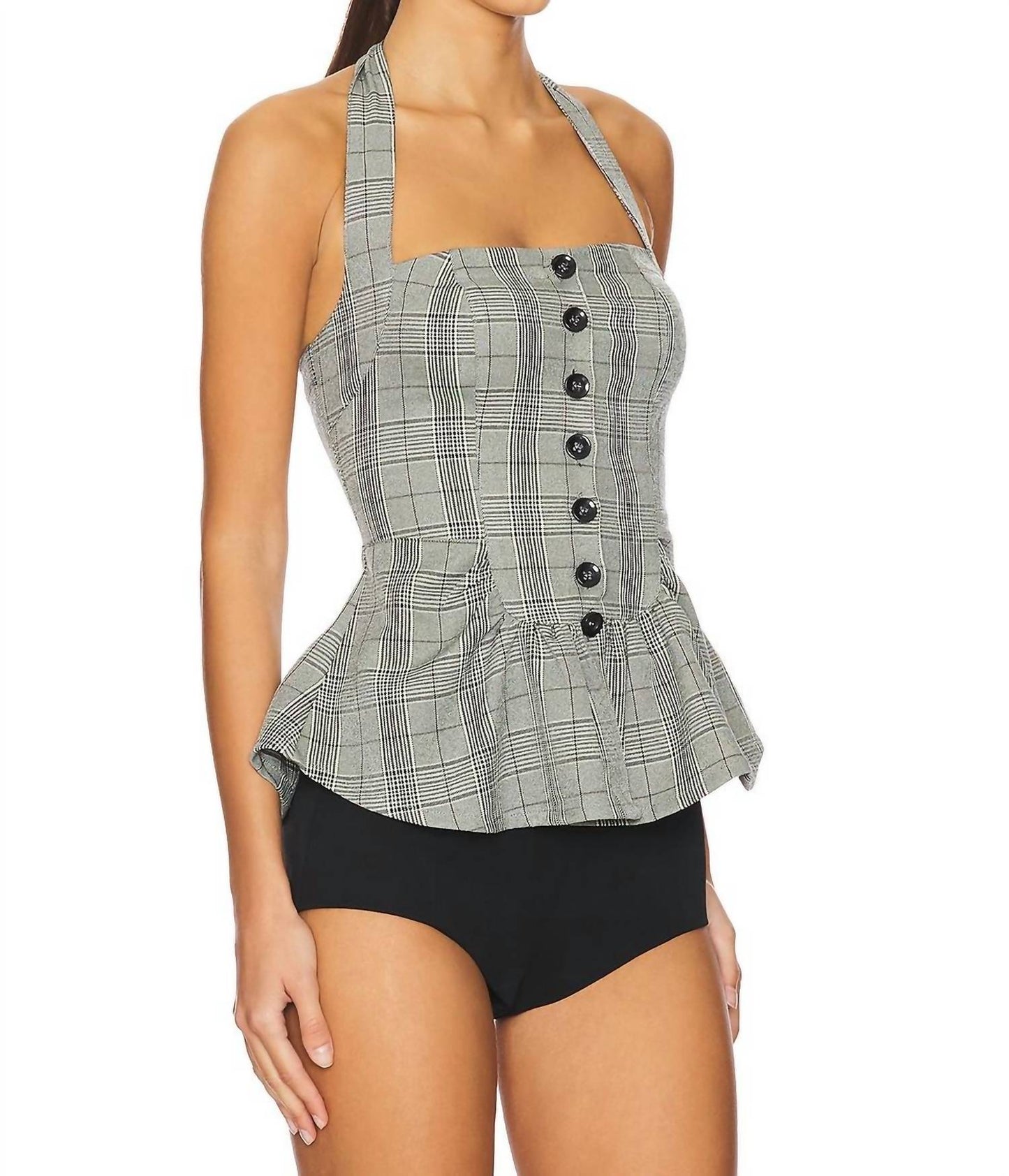 Free People - Anastasia Plaid Halter Top