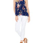 7Th Ray - Floral Print Racerback Babydoll Top