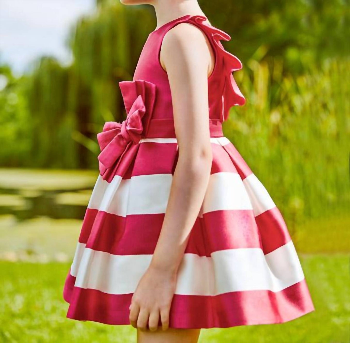 Abel & Lula - Ottoman Stripe Ruffle Dress