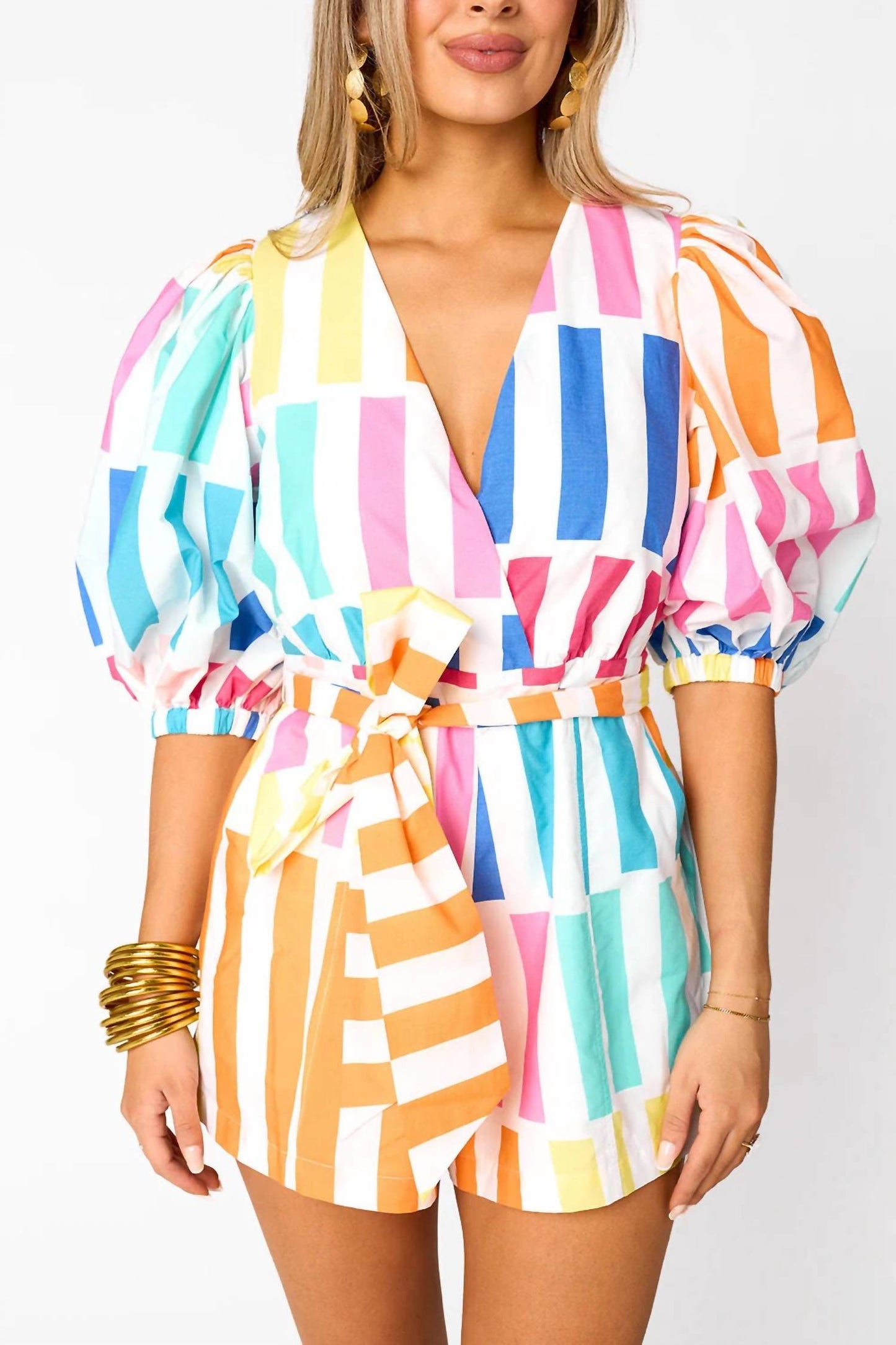 Buddylove - Relaxed Puff Sleeves Romper