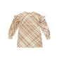 Omamimini - Plaid Ruffle Terry Dress