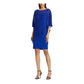 RALPH LAUREN Womens Navy Spaghetti Strap Knee Length Evening Dress 12