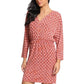 London Times Women's Printed Dolman Sleeve Dress Orange Size 6