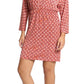 London Times Women's Printed Dolman Sleeve Dress Orange Size 6
