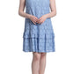 London Times Women's Lace Shift Dress Blue Size 10Petite
