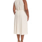 London Times Women's Diamond Stretch Lace Halter Dress White Size 14W