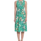 London Times Women's Floral Print Jersey Dress Green Size 20W
