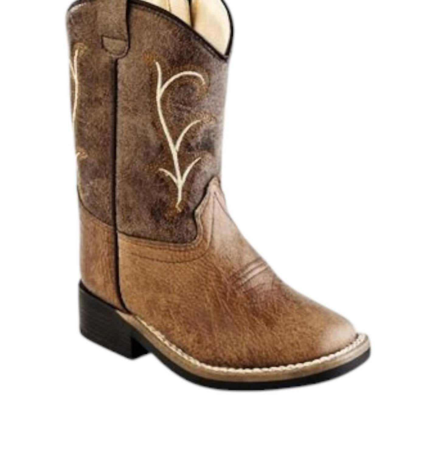 Old West - Boy's Square Toe Zipper Boots