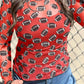 Aapparella - Women's Mesh Football Print Long Sleeve Top