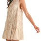 &Merci - Embellished Mixed Media Bubble Hem Mini Dress
