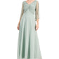J kara Women's Sequined Long Evening Dress Green Size 12