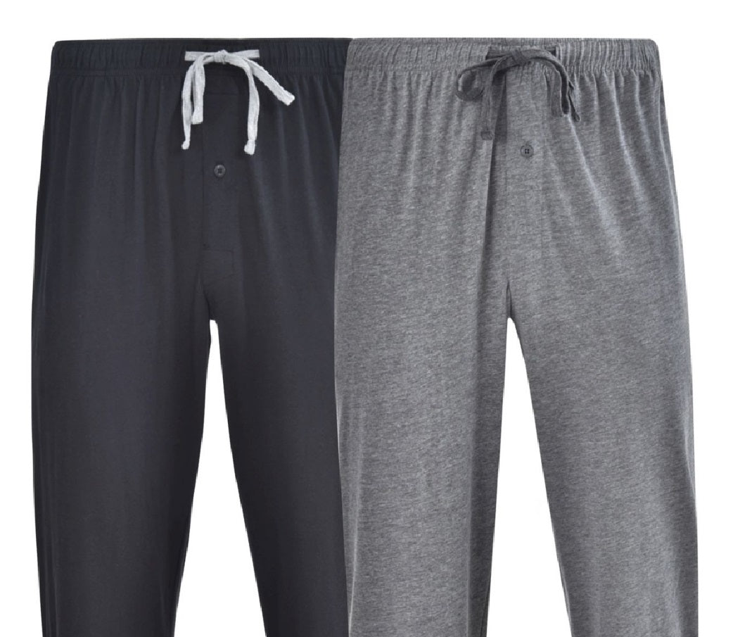 Hanes Men's 2 Pack Knit Sleep Pant Black Size Medium