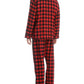 Hanes Men's Flannel Plaid Pajama Set Red Size Medium