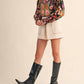 &Merci - Printed Border Trim Top