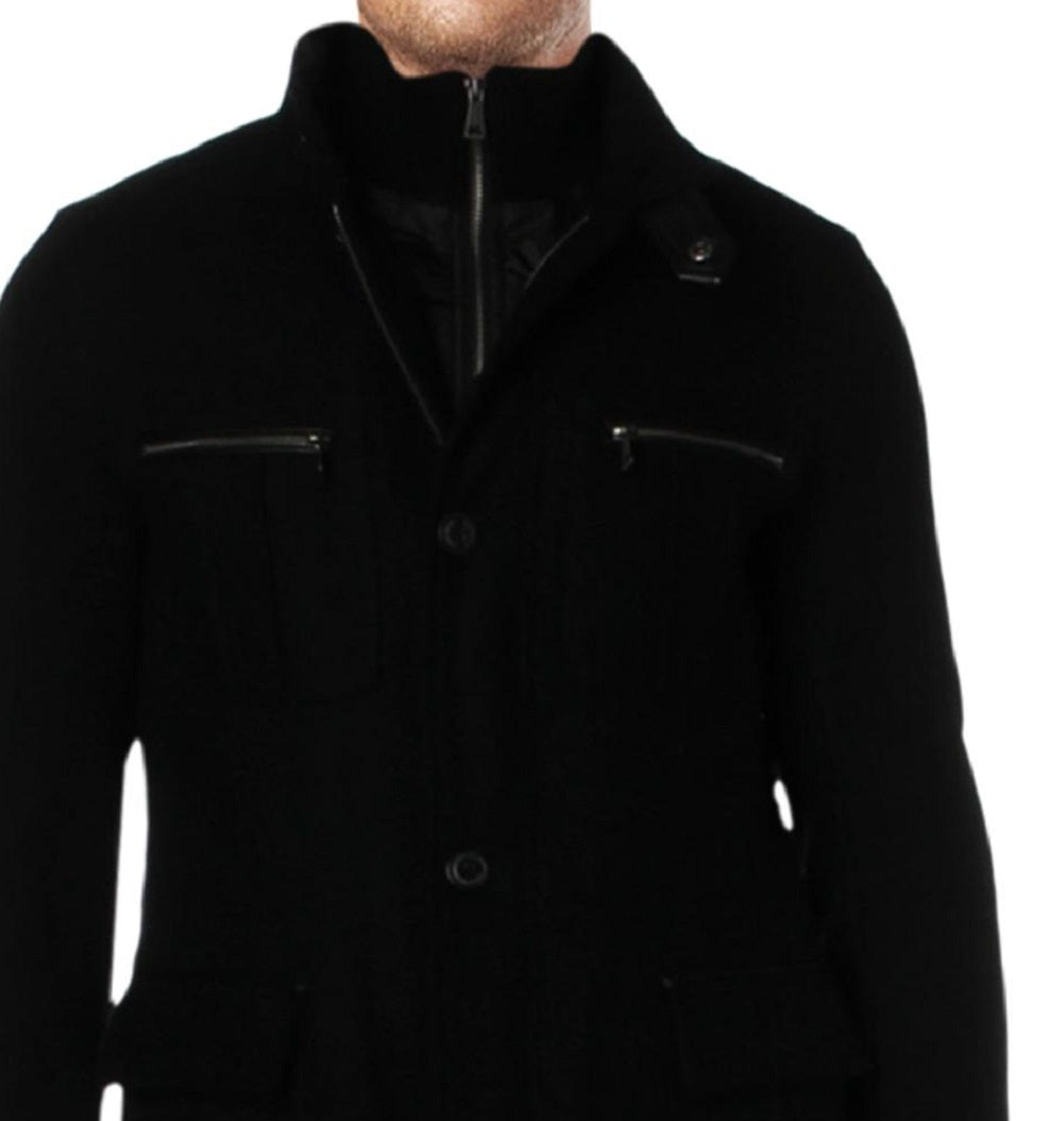 Cole Haan Men's Melton Jacket Gray Size Medium